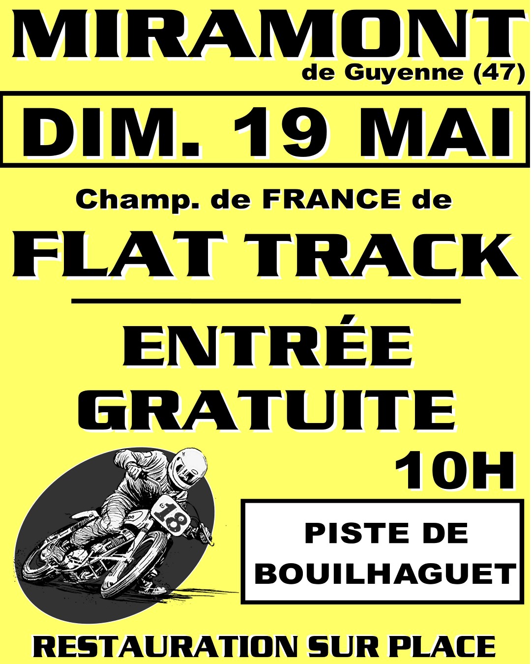 Championnat de France de Flat-Track à Miramont